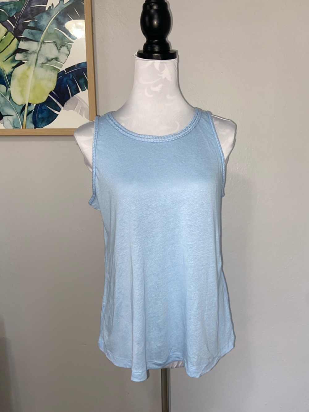 LOFT linens blend braided tank NWT